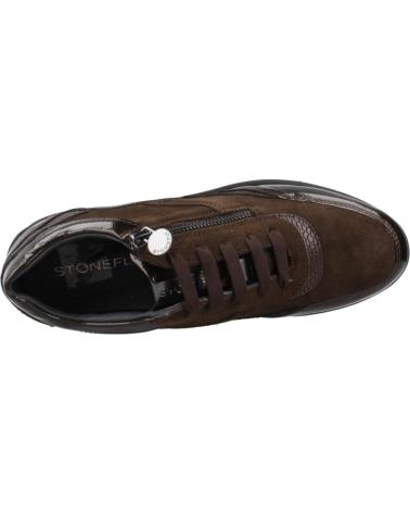 STONEFLY AURORA 25 VELOUR-S PATENT BROWN SNEAKERS 410
