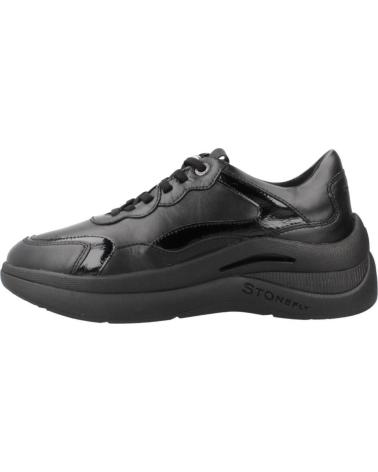 STONEFLY SNEAKER ROCHA 5 NAPPA UND LACKLEDER SCHWARZ 000