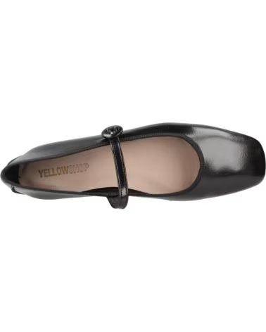 YELLOW WOMEN´S BALLET FLATS MODEL CLAU, REF: 898575, BLACK NEGRO