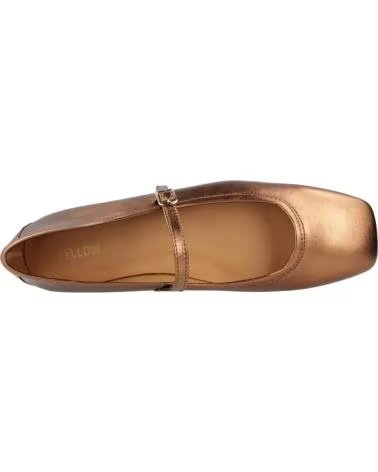 YELLOW WOMEN´S RITA METALLIC BRONZE BALLET FLATS REF 898582 MTLCBT