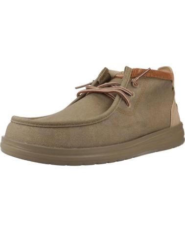 HEY DUDE WALLY MID GRIP R WORKWEAR MARROM CREME CREAM
