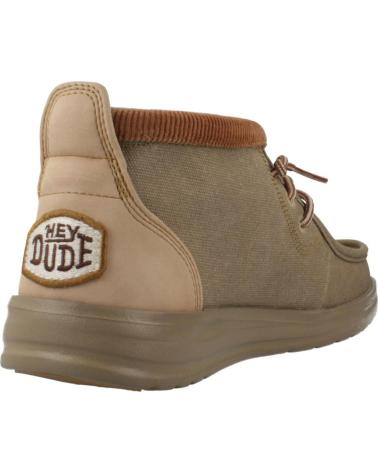 HEY DUDE WALLY MID GRIP R WORKWEAR MARROM CREME CREAM