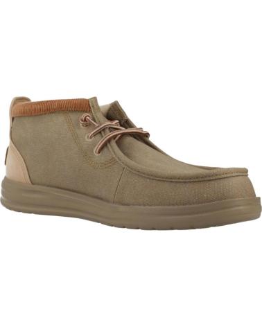 HEY DUDE WALLY MID GRIP R WORKWEAR MARROM CREME CREAM