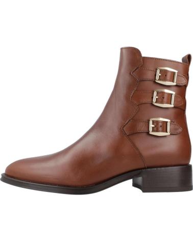 ALPE BOTINES COUTURE DE PIEL MARRÓN BRANDY CON HEBILLAS BRANDY