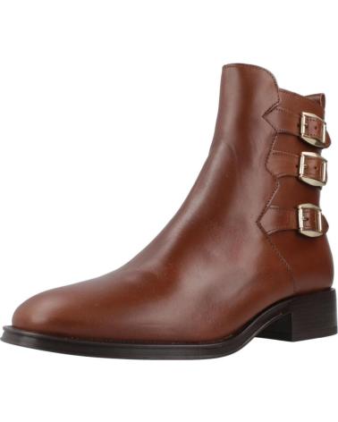 ALPE BOTINES COUTURE DE PIEL MARRÓN BRANDY CON HEBILLAS BRANDY