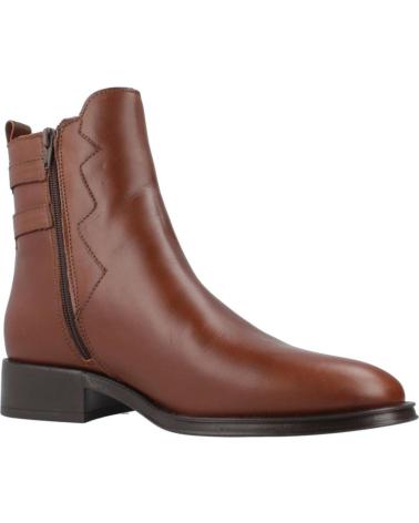 ALPE BOTINES COUTURE DE PIEL MARRÓN BRANDY CON HEBILLAS BRANDY