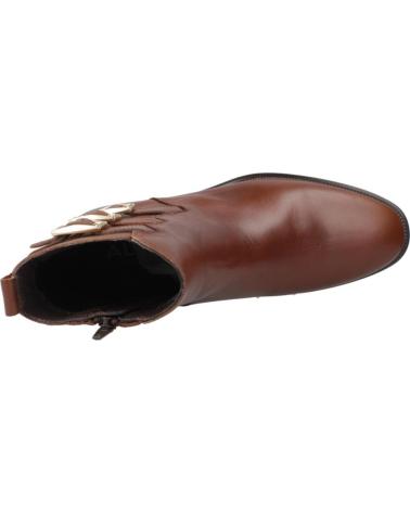 ALPE BOTINES COUTURE DE PIEL MARRÓN BRANDY CON HEBILLAS BRANDY