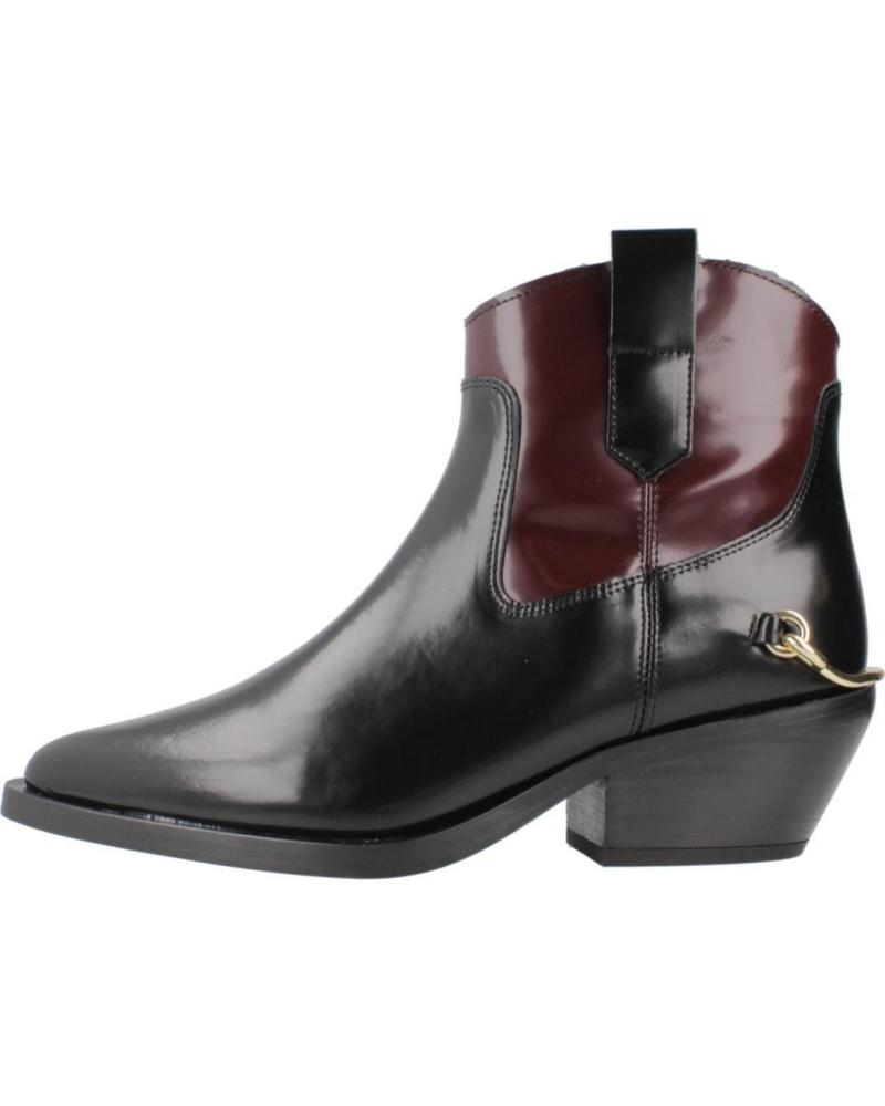 ALPE BOTINES HOLLY NEGROS Y GRANATES CON CADENA DECORATIVA NGRBRD