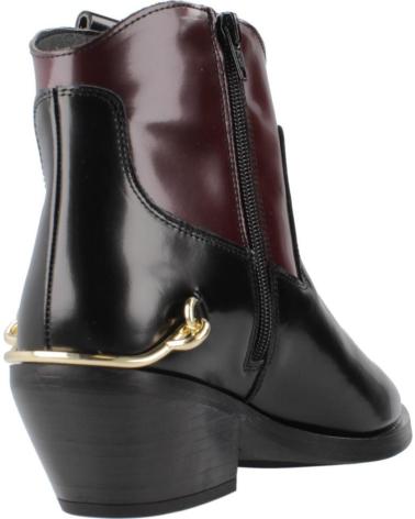 ALPE BOTINES HOLLY NEGROS Y GRANATES CON CADENA DECORATIVA NGRBRD