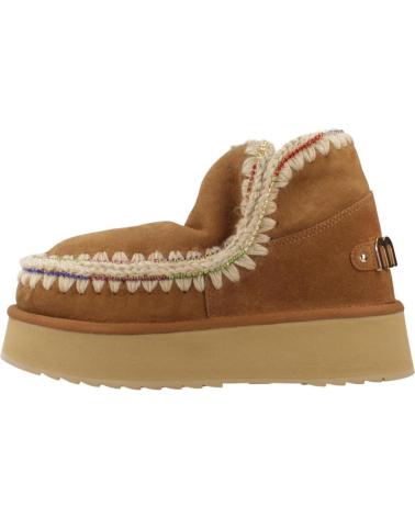 BOTTINES MOU ESKIMO 18 PLATFORM RHINESTONES MARRON COGNAC COG