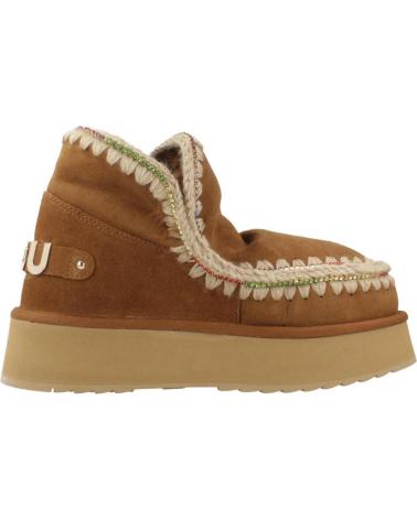 BOTTINES MOU ESKIMO 18 PLATFORM RHINESTONES MARRON COGNAC COG