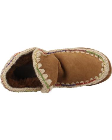 BOTTINES MOU ESKIMO 18 PLATFORM RHINESTONES MARRON COGNAC COG
