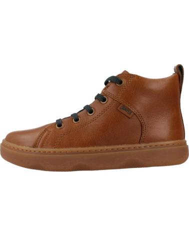 SAPATILHAS ALTAS CAMPER KIDDO CASTANHAS COM ATACADORES E FECHO MARRON