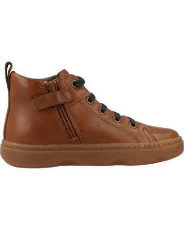 SAPATILHAS ALTAS CAMPER KIDDO CASTANHAS COM ATACADORES E FECHO MARRON