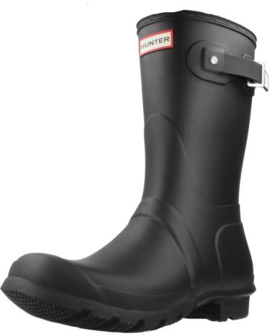 HUNTER WELLINGTON BACKSTRAP SHORT BOOTS WFS2353RMA BLACK NEGRO