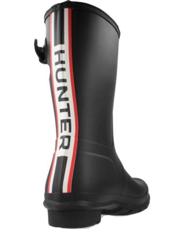 HUNTER WELLINGTON BACKSTRAP SHORT BOOTS WFS2353RMA BLACK NEGRO