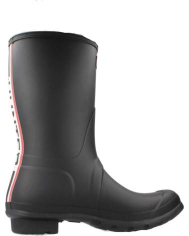 HUNTER WELLINGTON BACKSTRAP SHORT BOOTS WFS2353RMA BLACK NEGRO