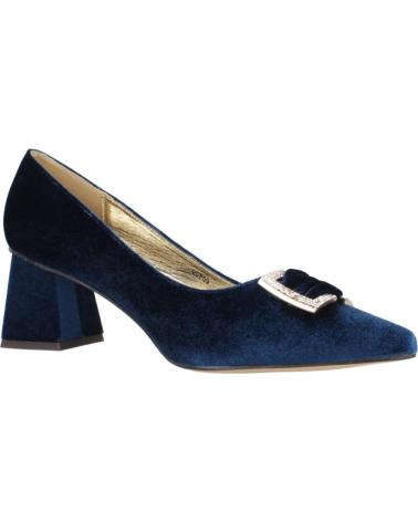 ESCARPINS EN VELOURS MENBUR MODÈLE 257090W05M BLEU MARINE AVEC BOUCLE NAVY