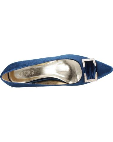 ESCARPINS EN VELOURS MENBUR MODÈLE 257090W05M BLEU MARINE AVEC BOUCLE NAVY