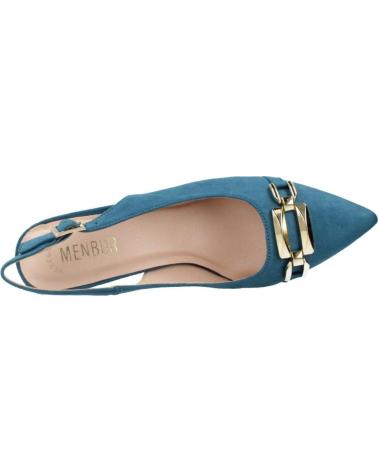 MENBUR BLOCK HEEL PUMPS 260450W60M PETROL BLUE PTRLUM
