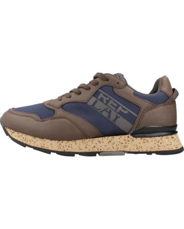 REPLAY ZAPATILLAS HOMBRE MODELO RS680089S COLOR MARRON BWNBLU