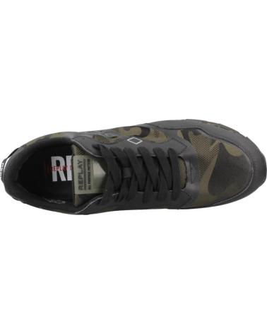 REPLAY RS680090T - FREIZEIT-SNEAKER CAMOUFLAGE SCHWARZ/GRÜN HERREN CMGRN