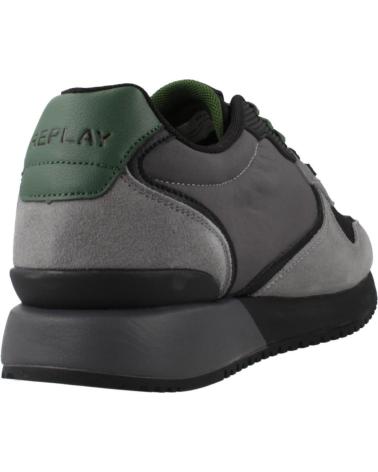 REPLAY RS9I0003T - TÊNIS CASUAL CINZA/PRETO MASCULINO GRYBLK