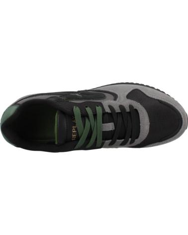 REPLAY RS9I0003T - TÊNIS CASUAL CINZA/PRETO MASCULINO GRYBLK