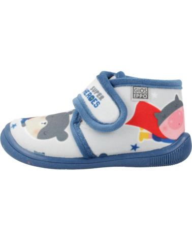 PANTOFOLE GIOSEPPO TOMPA PER BAMBINO - BLU CON STAMPA DIVERTENTE AZUL
