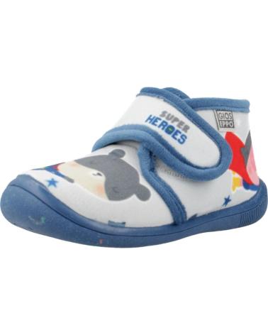 PANTOFOLE GIOSEPPO TOMPA PER BAMBINO - BLU CON STAMPA DIVERTENTE AZUL