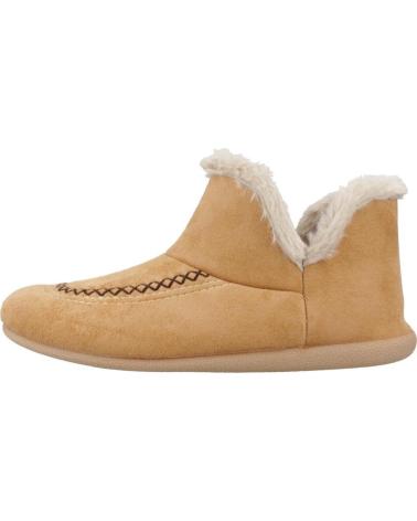 MACARENA KELA55 WOMEN'S HOUSE SLIPPERS WITH FUR LINING - BROWN GOLD ORO