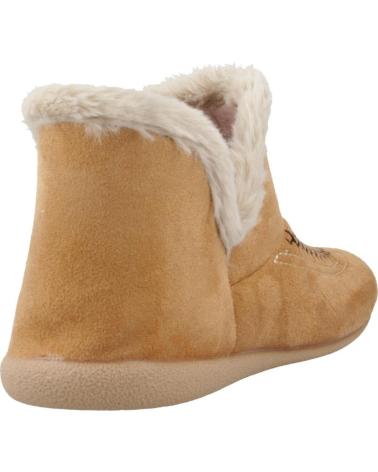 MACARENA KELA55 WOMEN'S HOUSE SLIPPERS WITH FUR LINING - BROWN GOLD ORO