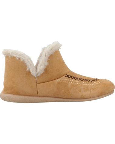 MACARENA KELA55 WOMEN'S HOUSE SLIPPERS WITH FUR LINING - BROWN GOLD ORO