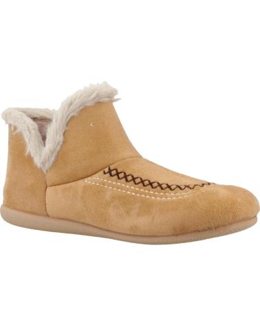 MACARENA KELA55 WOMEN'S HOUSE SLIPPERS WITH FUR LINING - BROWN GOLD ORO