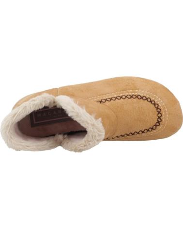 MACARENA KELA55 WOMEN'S HOUSE SLIPPERS WITH FUR LINING - BROWN GOLD ORO