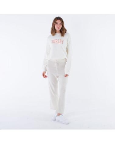 HURLEY HYGGE CREW KNIT WHITE SEA MAR