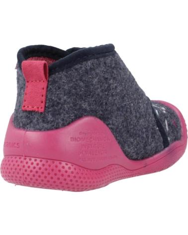 BIOMECANICS FILZHAUSSCHUHE FÜR MÄDCHEN MODELL 241151B MARINEBLAU MIT ROSA HERZ AZULMARINO