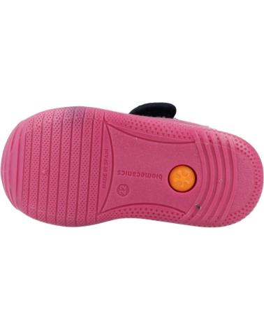 BIOMECANICS FILZHAUSSCHUHE FÜR MÄDCHEN MODELL 241151B MARINEBLAU MIT ROSA HERZ AZULMARINO