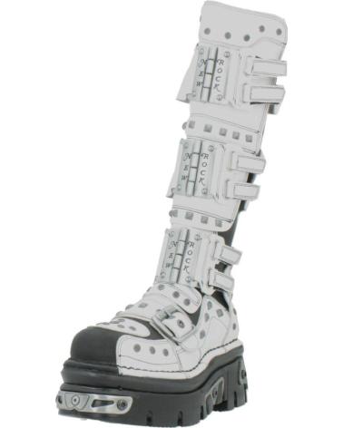 BOTAS NEW ROCK M800 C2 HIGH METALLIC BLANCAS Y NEGRAS BLANGRO