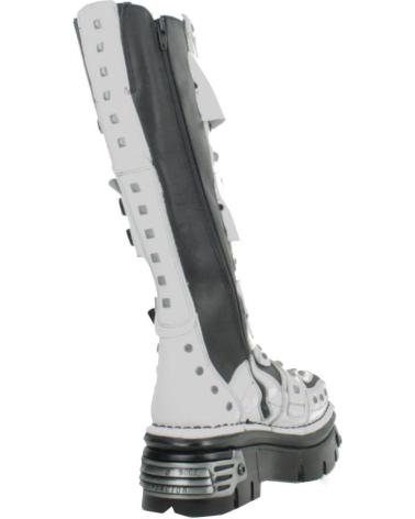 BOTAS NEW ROCK M800 C2 HIGH METALLIC BLANCAS Y NEGRAS BLANGRO
