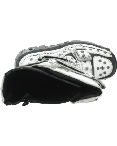 BOTAS NEW ROCK M800 C2 HIGH METALLIC BLANCAS Y NEGRAS BLANGRO