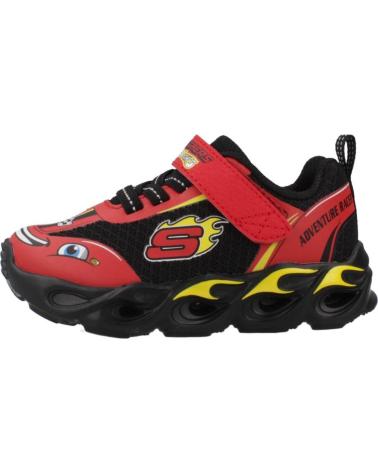 SKECHERS THERMO-FLASH WHEEL BUDDIES RDBK - LIGHT-UP SNEAKERS RED/BLACK ROJO