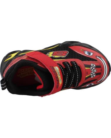 SKECHERS THERMO-FLASH WHEEL BUDDIES RDBK - BASKETS LUMINEUSES ROUGE/NOIR ROJO