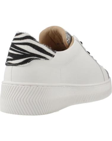 VANESSA WU ELLEN SNEAKER WEISS SILBER MIT GLITZER-DETAILS UND SEITENBLITZ ARGENT