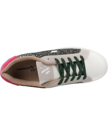 VANESSA WU NANCY SNEAKER ANTHRAZITGRAU GLITZER MIT SEITENBLITZ UND FUCHSIA-DETAILS ANTRCT