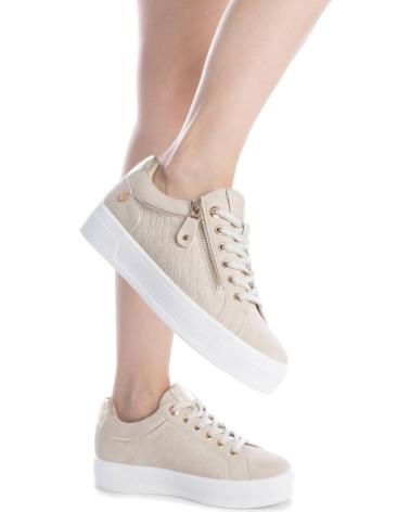 SNEAKER URBANA XTI 143625 BEIGE CON PLATFORM E CERNIERA LATERALE BEIGE