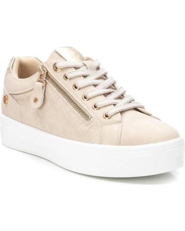 SNEAKER URBANA XTI 143625 BEIGE CON PLATFORM E CERNIERA LATERALE BEIGE