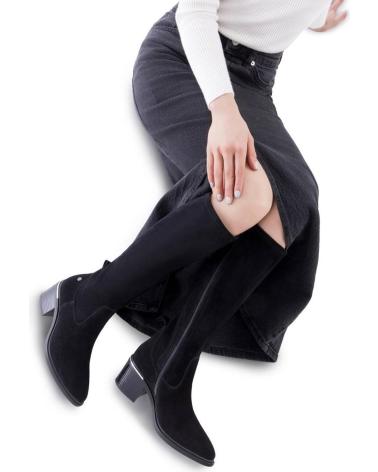 BOTTE HAUTE À TALON CARMELA 162646 COULEUR NOIRE NEGRO