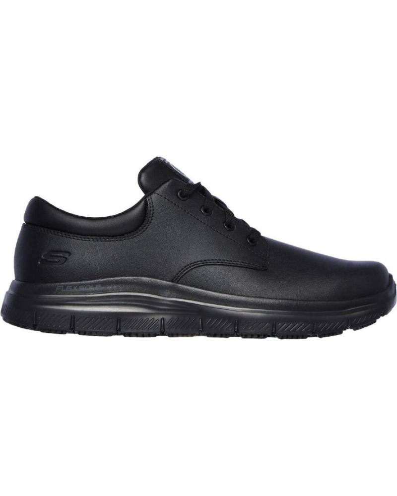 SKECHERS 77513EC SCHWARZE FREIZEIT-SNEAKER AUS LEDER NEGRO