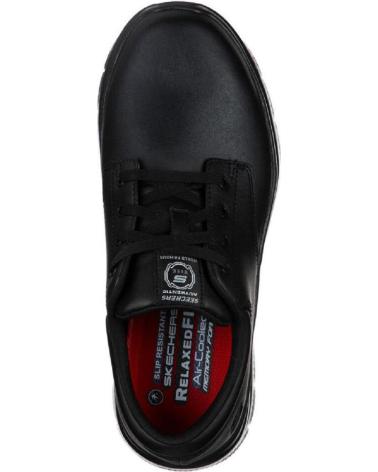 SKECHERS 77513EC SCHWARZE FREIZEIT-SNEAKER AUS LEDER NEGRO